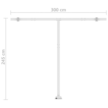 Toldo automático independente 300x250 cm antracite