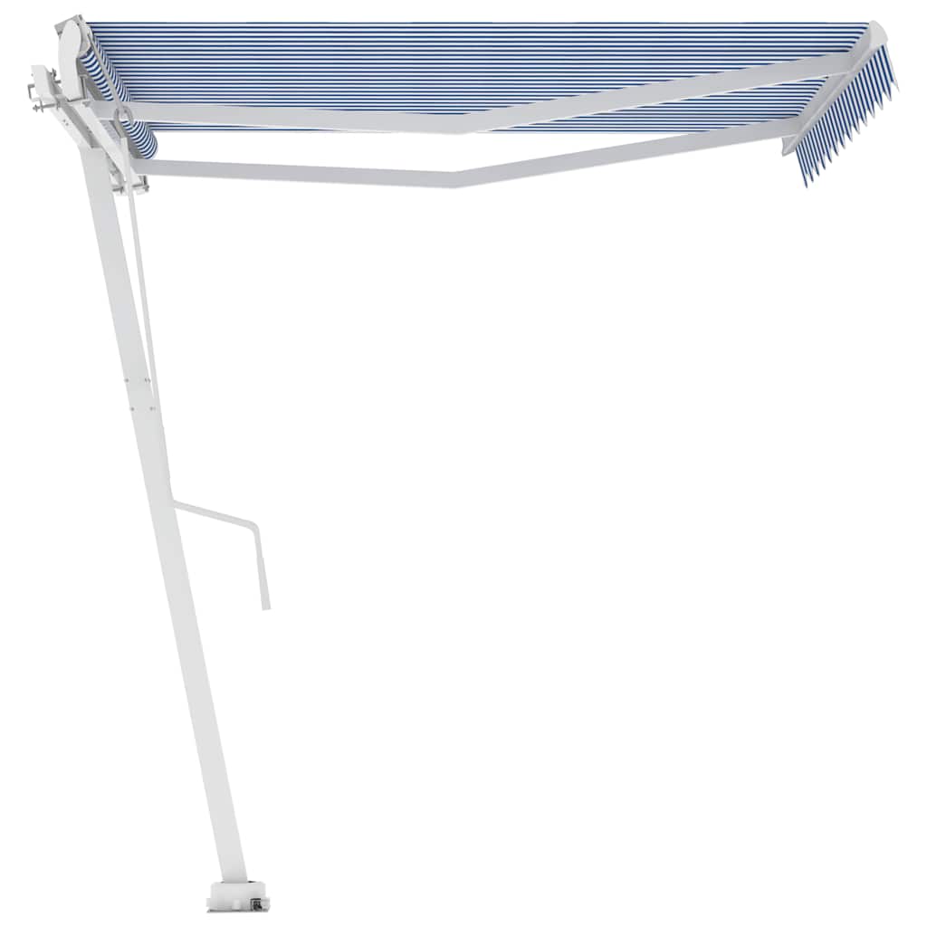 Toldo automático independente 350x250 cm azul e branco