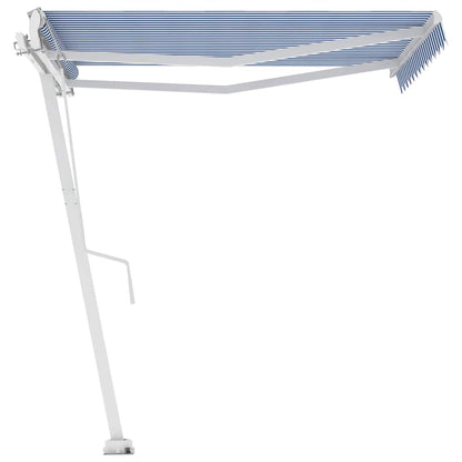 Toldo automático independente 350x250 cm azul e branco