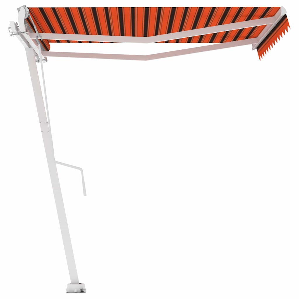 Toldo automático independente 350x250 cm laranja e castanho