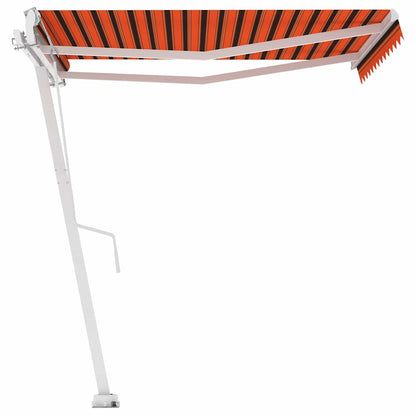 Toldo automático independente 350x250 cm laranja e castanho