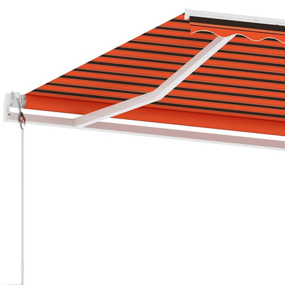 Toldo automático independente 350x250 cm laranja e castanho