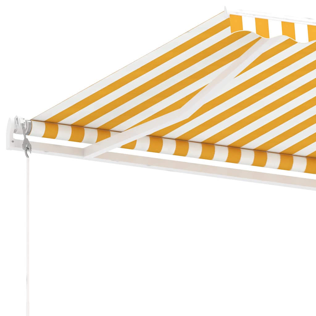 Toldo automático independente 400x300 cm amarelo e branco