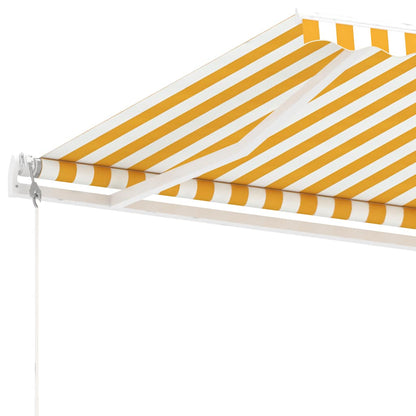 Toldo automático independente 400x300 cm amarelo e branco