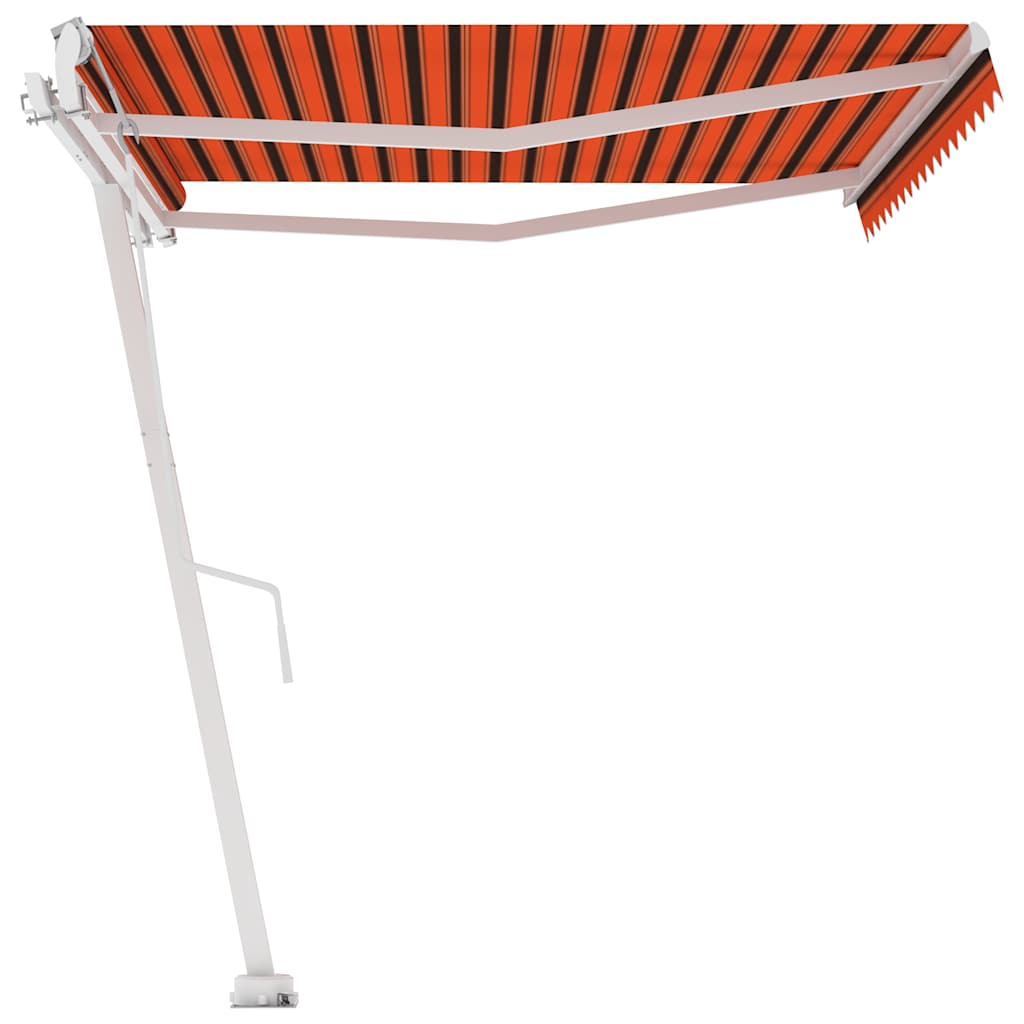 Toldo automático independente 450x300 cm laranja e castanho