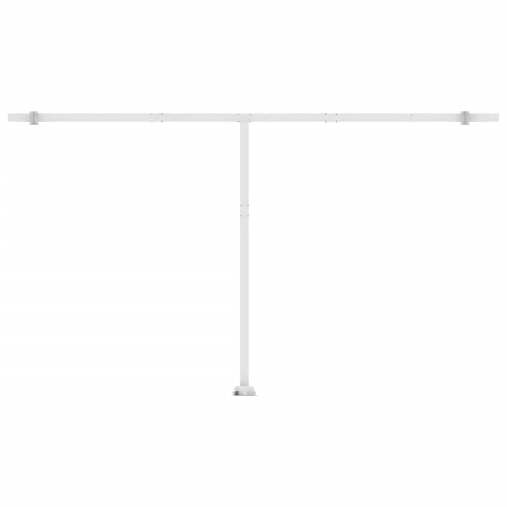 Toldo automático LED e sensor de vento 500x300 cm azul e branco