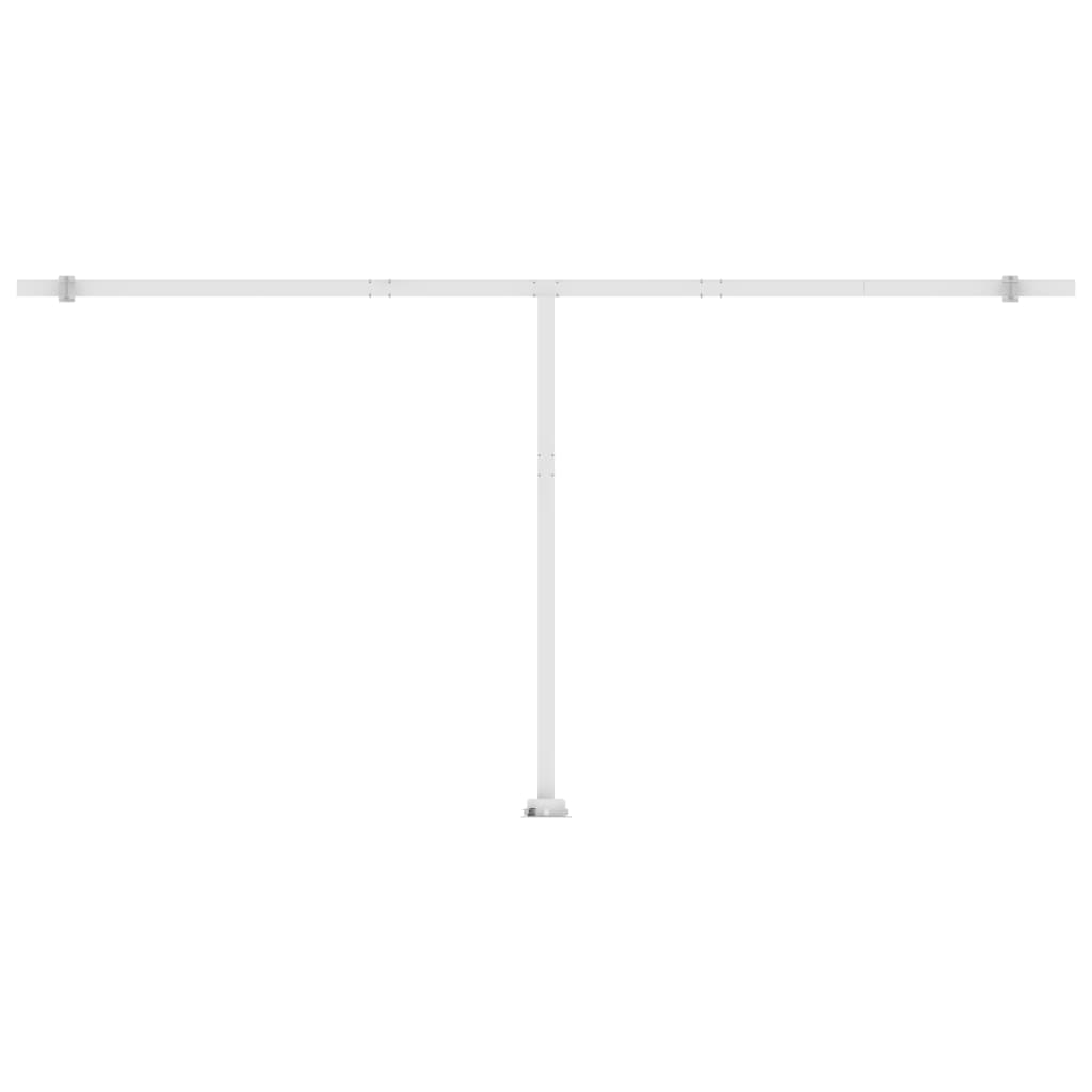 Toldo retrátil manual independente 600x300 cm azul e branco