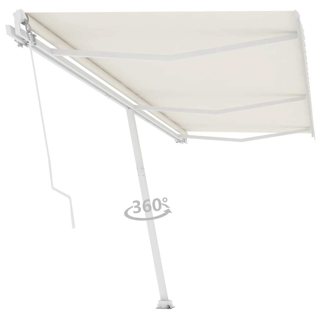 Toldo retrátil manual independente 600x300 cm cor creme