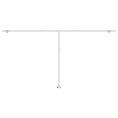 Toldo retrátil manual independente 600x300cm laranja e castanho