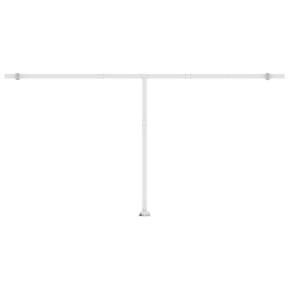 Toldo retrátil manual com LED 600x300 cm amarelo e branco