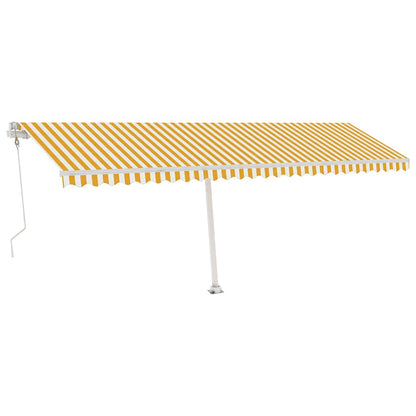 Toldo automático independente 600x300 cm amarelo e branco