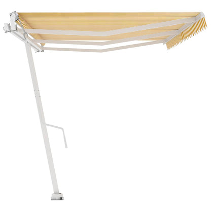 Toldo automático independente 600x300 cm amarelo e branco