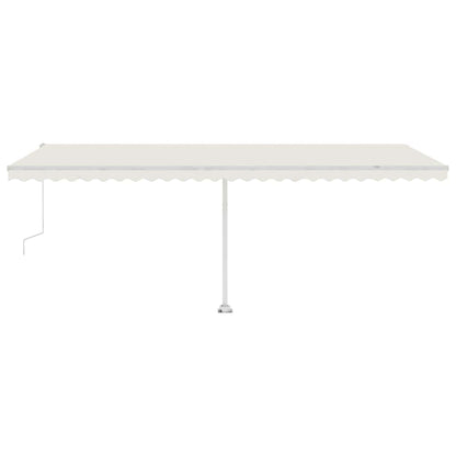 Toldo automático com LED e sensor de vento 600x300 cm cor creme