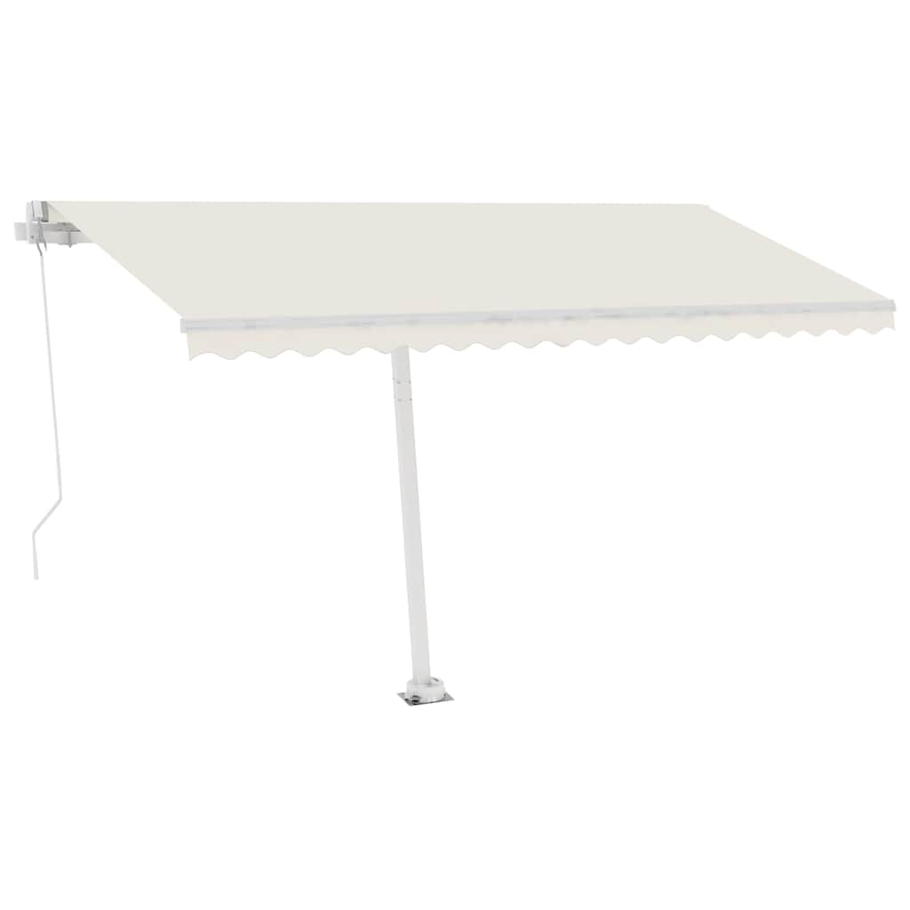 Toldo retrátil manual independente 400x350 cm cor creme