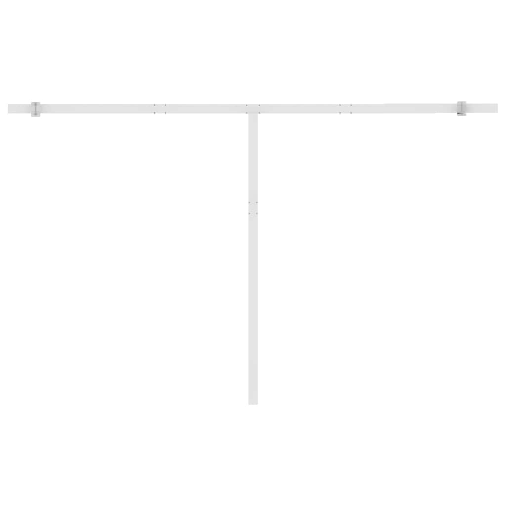 Toldo retrátil manual com LED 400x350 cm cor creme