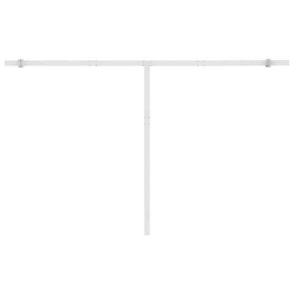 Toldo retrátil manual com LED 400x350 cm amarelo e branco