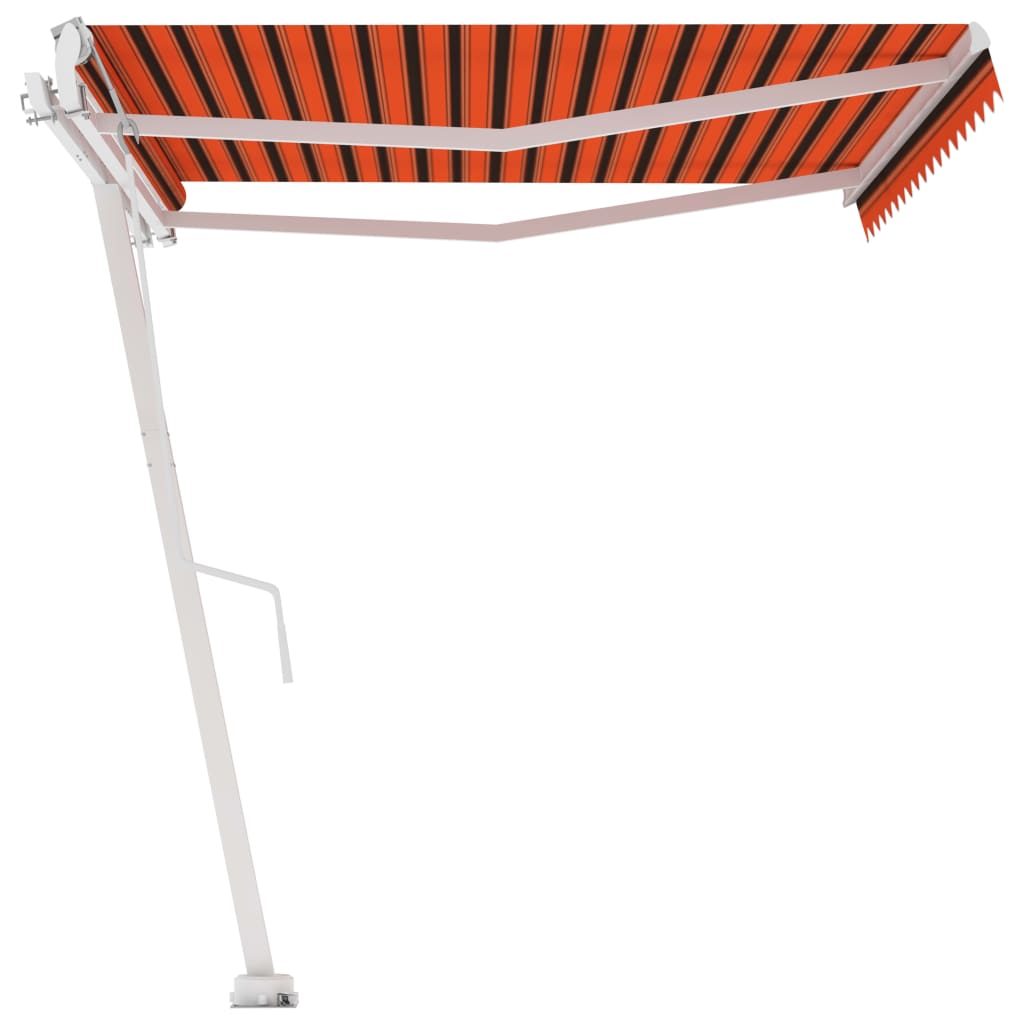 Toldo automático independente 450x350 cm laranja e castanho