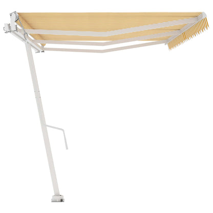 Toldo automático independente 600x350 cm amarelo e branco