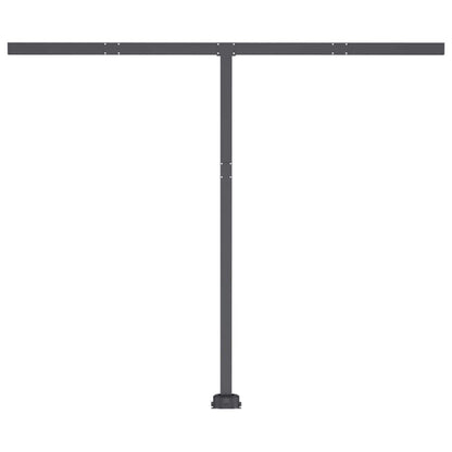 Toldo retrátil manual com LED 300x250 cm azul e branco