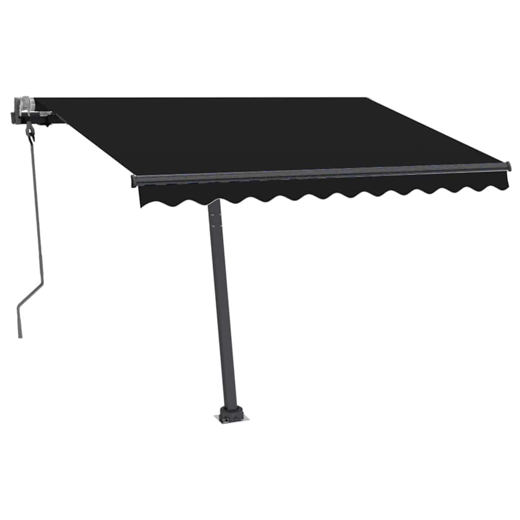 Toldo retrátil manual com LED 300x250 cm antracite