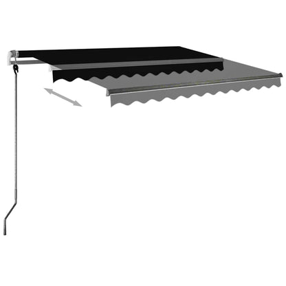 Toldo retrátil manual com LED 300x250 cm antracite