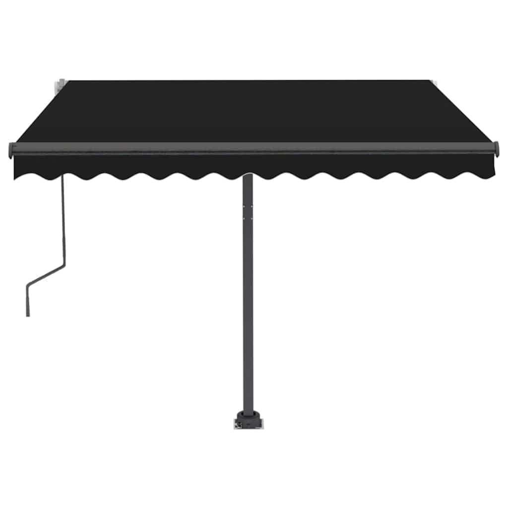Toldo retrátil manual com LED 300x250 cm antracite