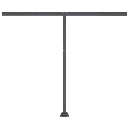Toldo retrátil manual com LED 300x250 cm laranja e castanho