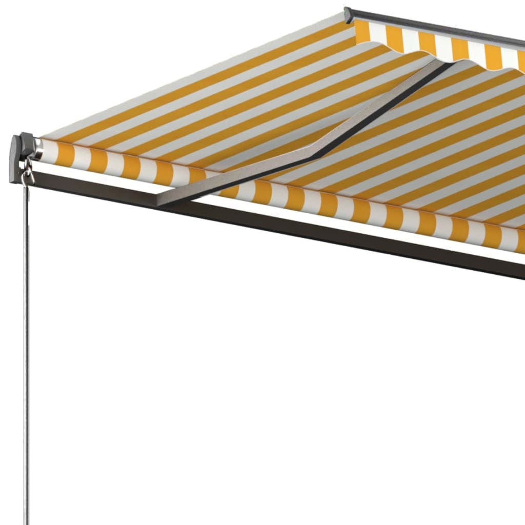 Toldo automático independente 300x250 cm amarelo e branco