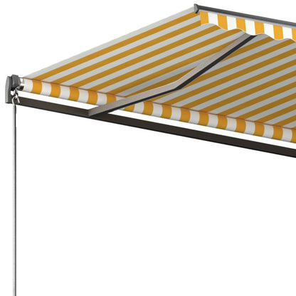 Toldo automático independente 300x250 cm amarelo e branco