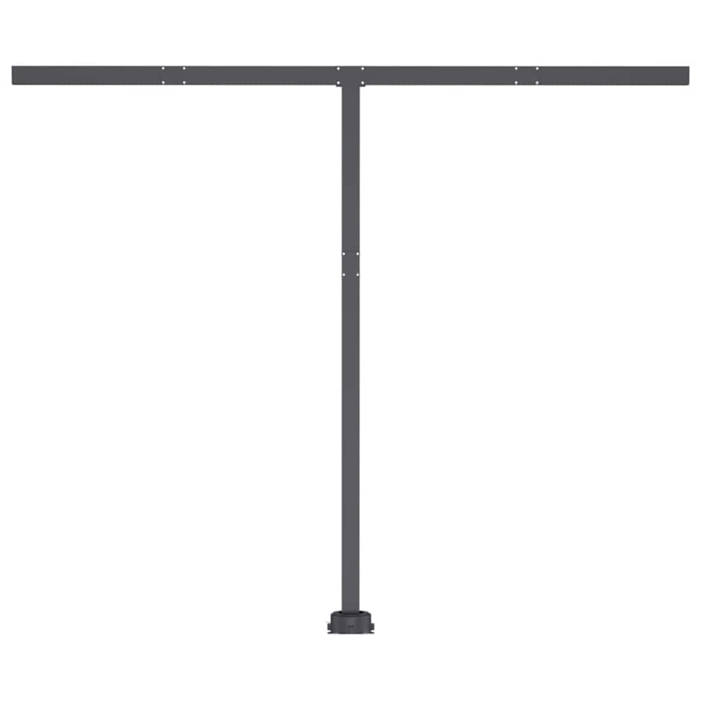 Toldo retrátil manual com LED 350x250 cm azul e branco