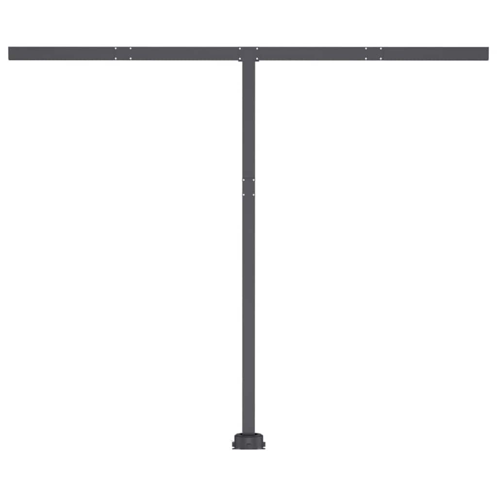 Toldo retrátil manual com LED 350x250 cm amarelo e branco