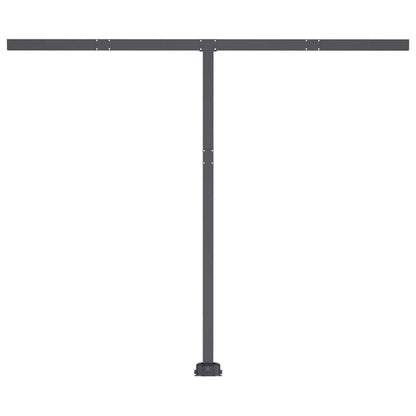 Toldo retrátil manual com LED 350x250 cm amarelo e branco