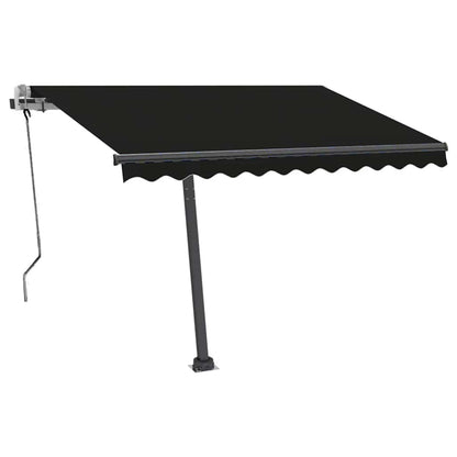 Toldo retrátil manual com LED 350x250 cm antracite