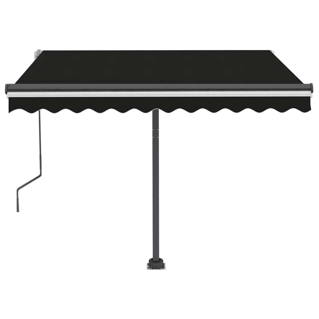 Toldo retrátil manual com LED 350x250 cm antracite