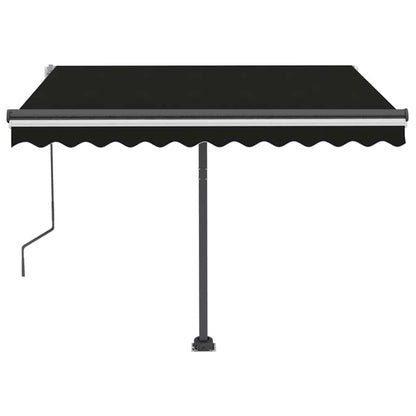Toldo retrátil manual com LED 350x250 cm antracite