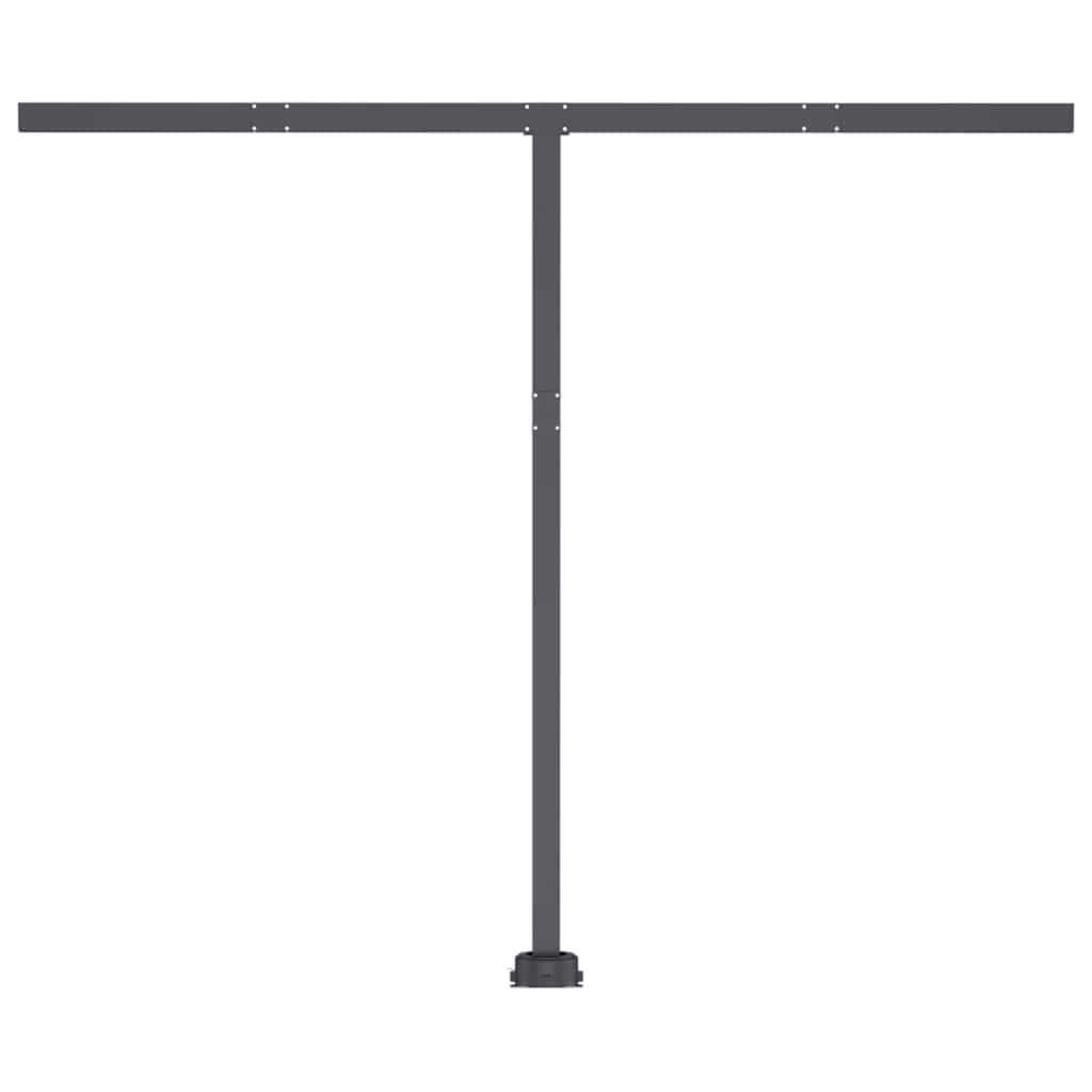 Toldo retrátil manual com LED 350x250 cm laranja e castanho