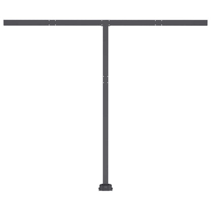 Toldo retrátil manual com LED 350x250 cm laranja e castanho