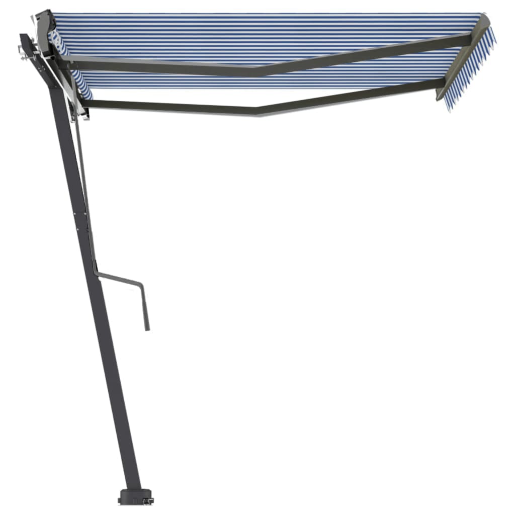 Toldo automático independente 350x250 cm azul e branco