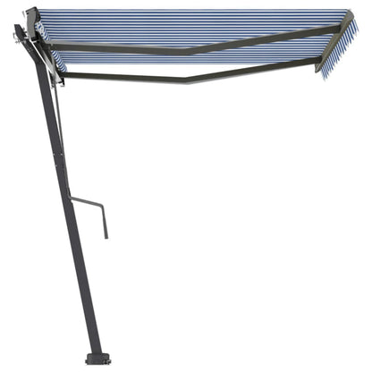 Toldo automático independente 350x250 cm azul e branco