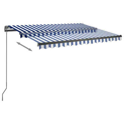 Toldo automático independente 350x250 cm azul e branco