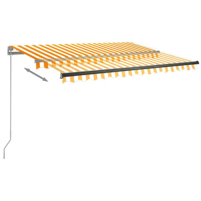 Toldo automático independente 350x250 cm amarelo e branco