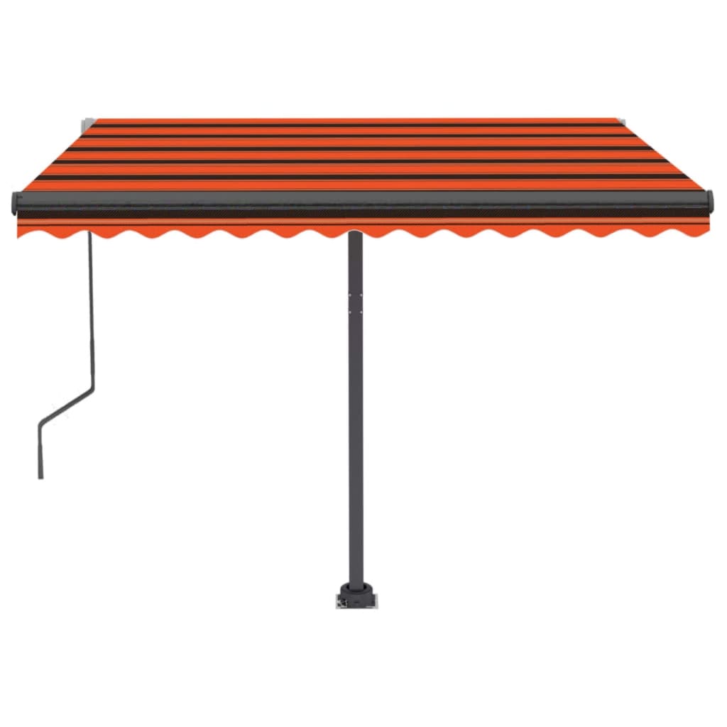 Toldo automático independente 350x250 cm laranja e castanho