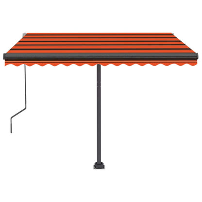 Toldo automático independente 350x250 cm laranja e castanho