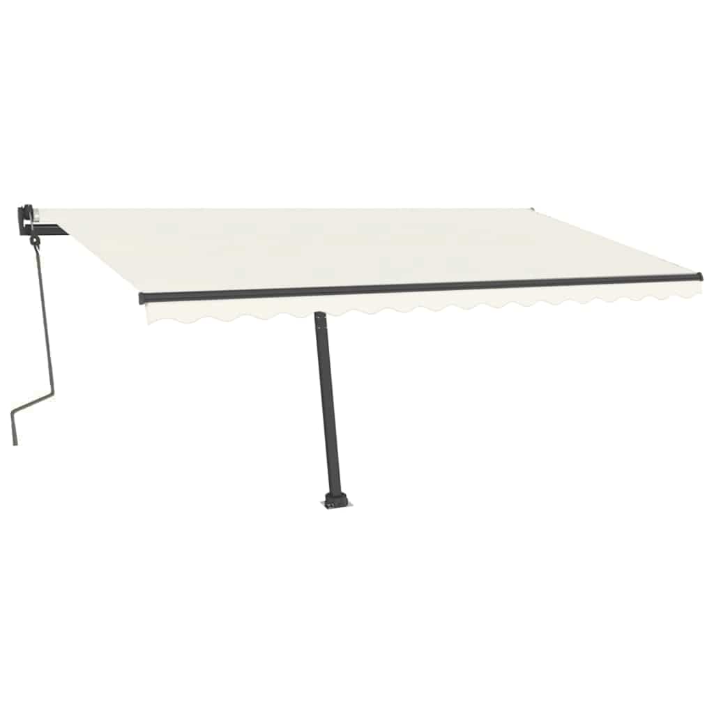 Toldo retrátil manual independente 400x300 cm cor creme
