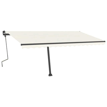 Toldo retrátil manual independente 400x300 cm cor creme