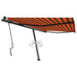 Toldo retrátil manual independente 400x300cm laranja e castanho