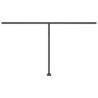 Toldo retrátil manual com LED 400x300 cm azul e branco