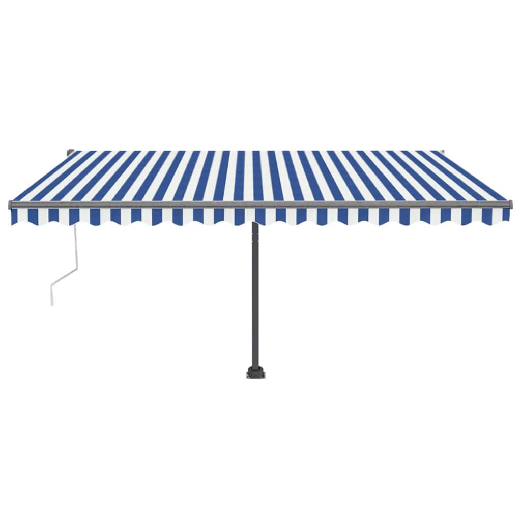 Toldo automático independente 400x300 cm azul e branco