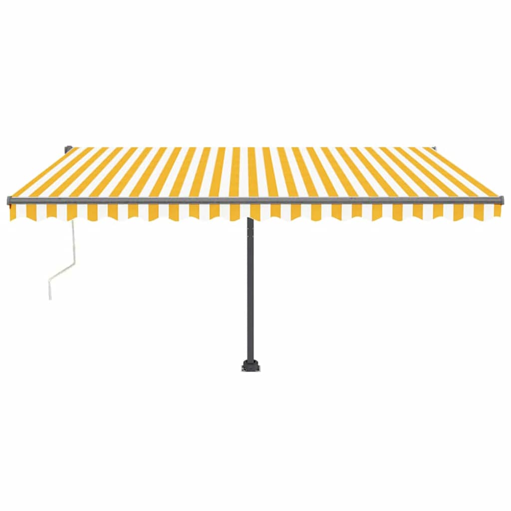 Toldo automático independente 400x300 cm amarelo e branco