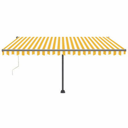 Toldo automático independente 400x300 cm amarelo e branco